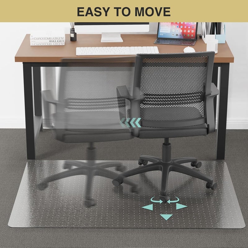 KEYDOL 36”x 48” Carpet Floor Mat for Office Chair, Clear Desk Chair Floor Mat for Carpet for Medium/Low Pile, HeavyDuty Chair Mats for Carpeted Floors, Studded Desk Mat for Carpets for Homes and Offices - Image 4